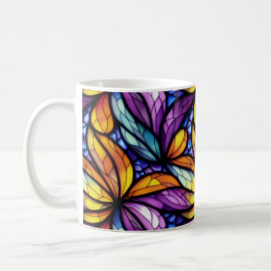 Mug Verre coloré floral : Conception colorée
