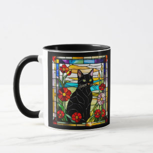 Mug Verre noir pour chat