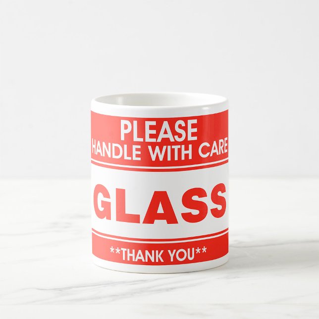 Mug Verre S'Il Vous Plaît Manipuler Avec Soin (Créateur téléchargé)