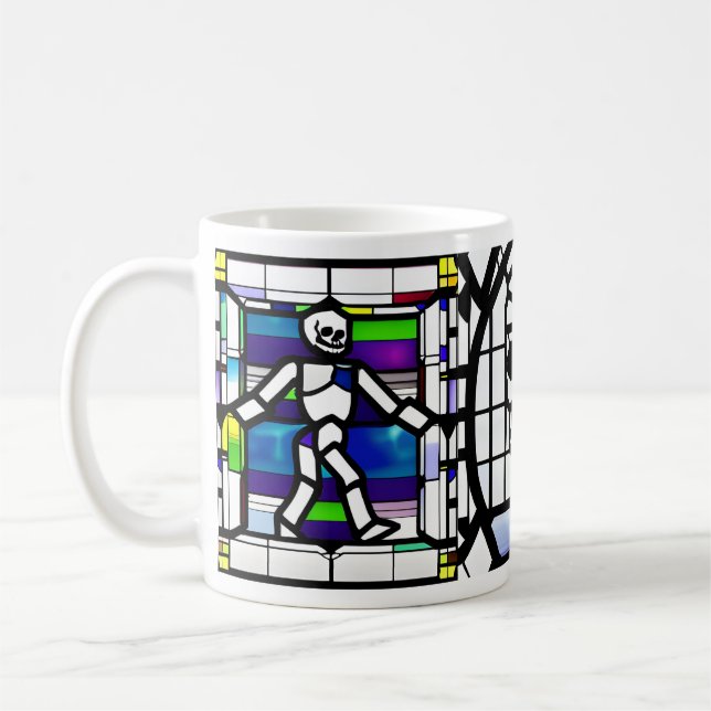 Mug Verre tendu Halloween Squelette Musique (Gauche)