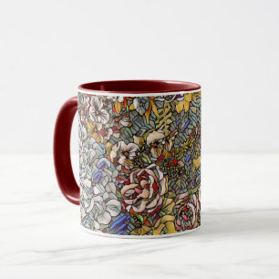 Mug Verre verni Botanique Floral