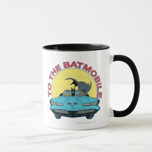 Mug Vers Batmobile - Icône Distressed (Droite)