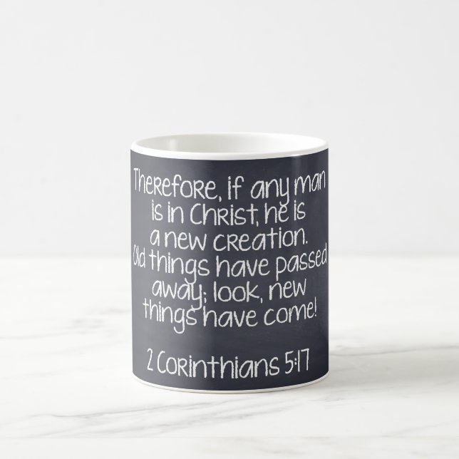 Mug Vers de bible de 5h17 de 2 Corinthiens (Centre)