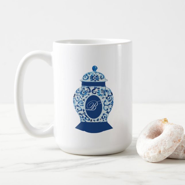 Mug Versailles Chinoiserie Ginger Jar Monogramme B (Avec donut)