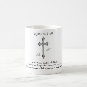 Mug verset biblique chrétien Romains 8:28