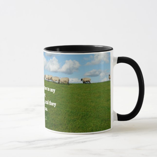 Mug verset de la Bible, Jean 10:27, Mon mouton... (Droite)