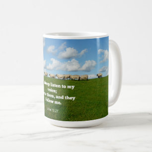 Mug verset de la Bible, Jean 10:27, Mon mouton...