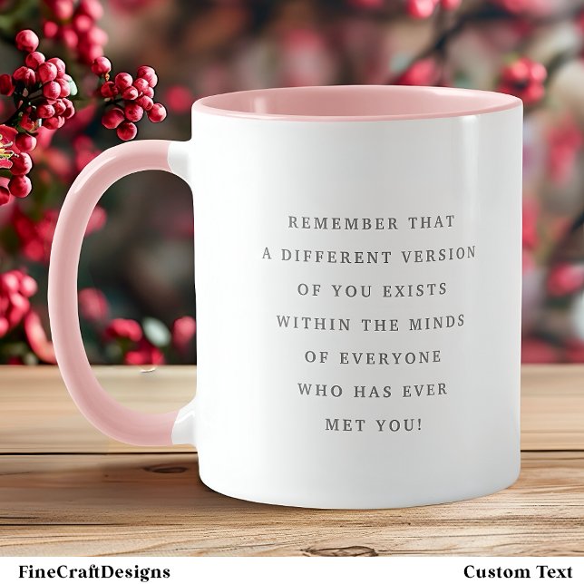 Mug Versions De Vous Citation Poignée Police Gris À La (Créateur téléchargé)