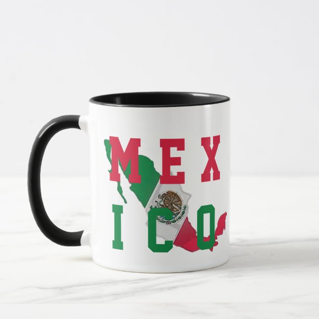 Mug Vert Blanc Rouge Mexique Drapeau Mexique Pays Fier (Gauche)
