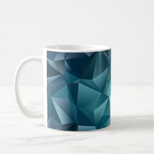 Mug Vert bleu foncé : Design cristal Abstrait