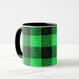 Mug Vert Croix à carreaux Noir Buffalo Check