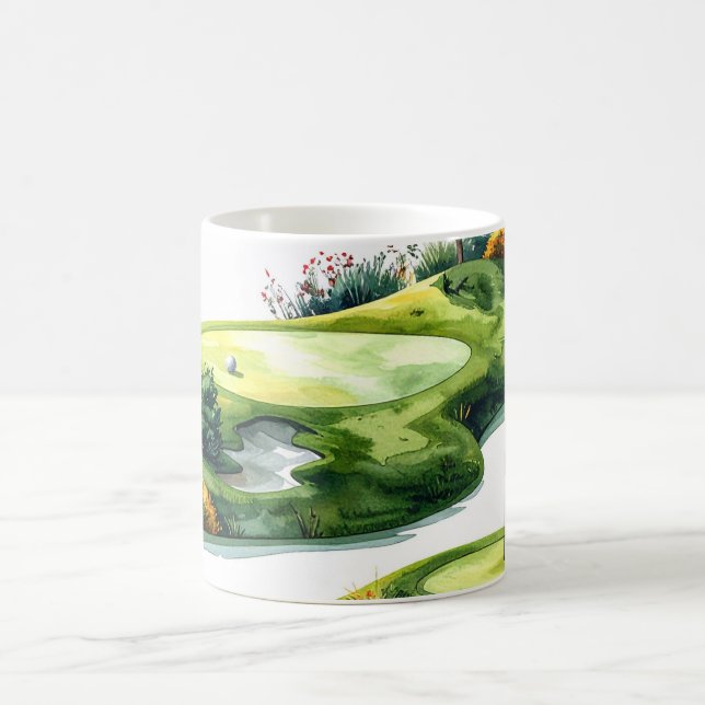 Mug Vert de putting de golf (Centre)