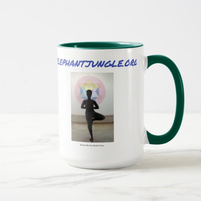 Mug Vert jungle éléphant (Droite)