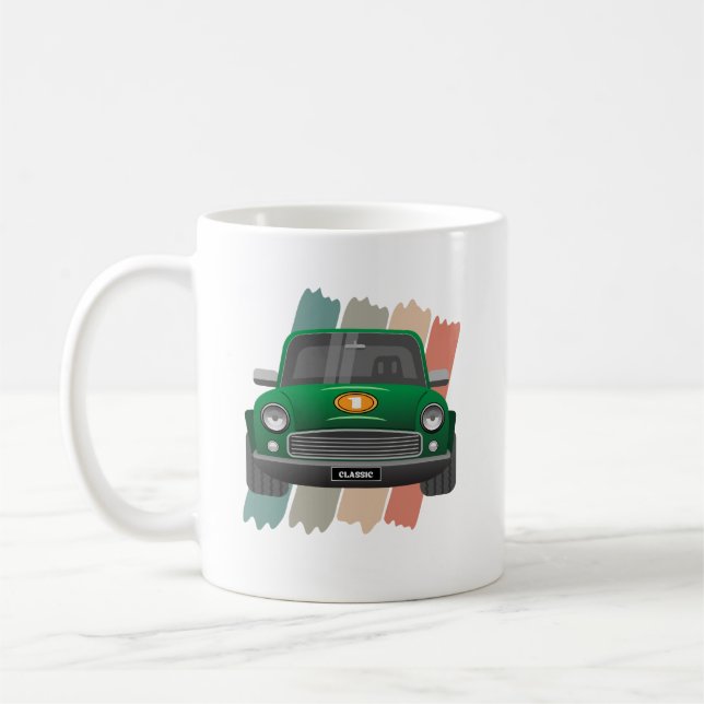 Mug Vert mini voiture classique (Gauche)