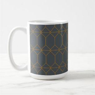 Mug Vert, or, simple, rétro, élégante illustration