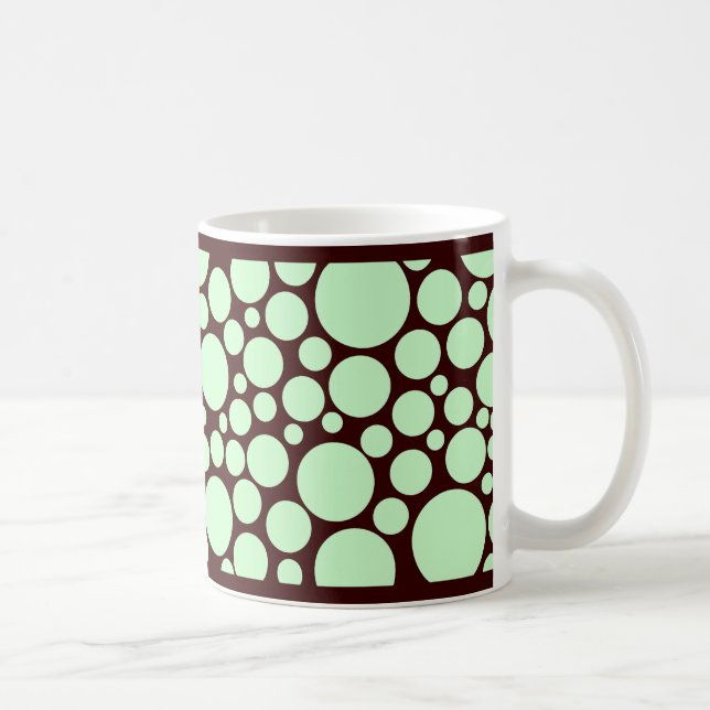 Mug Vert pâle sur Brown foncé (Droite)