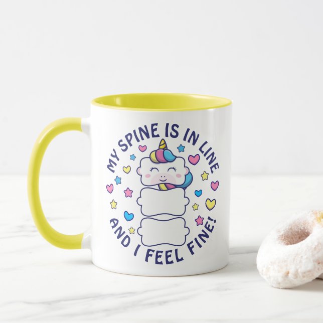 Mug Verticorn™ Ma Spine Est En Ligne (Avec donut)