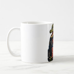 Mug Veste en cuir de motard alligator patriotique féro