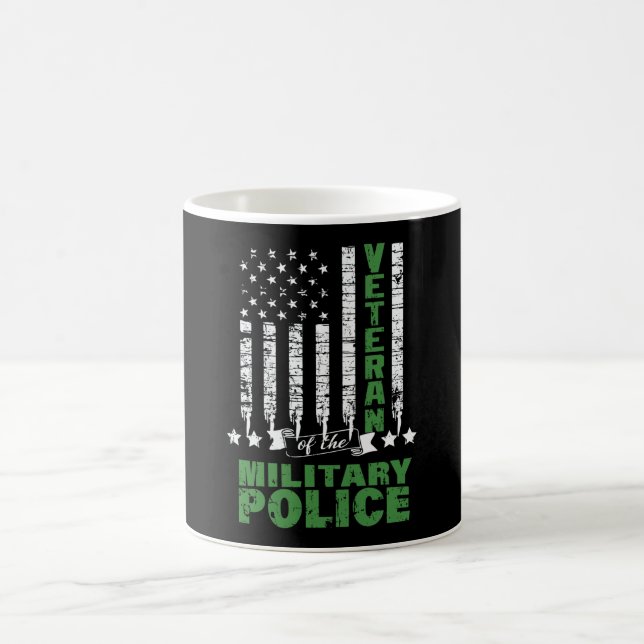 Mug Vétéran De La Police Militaire - Drapeau Américain (Centre)