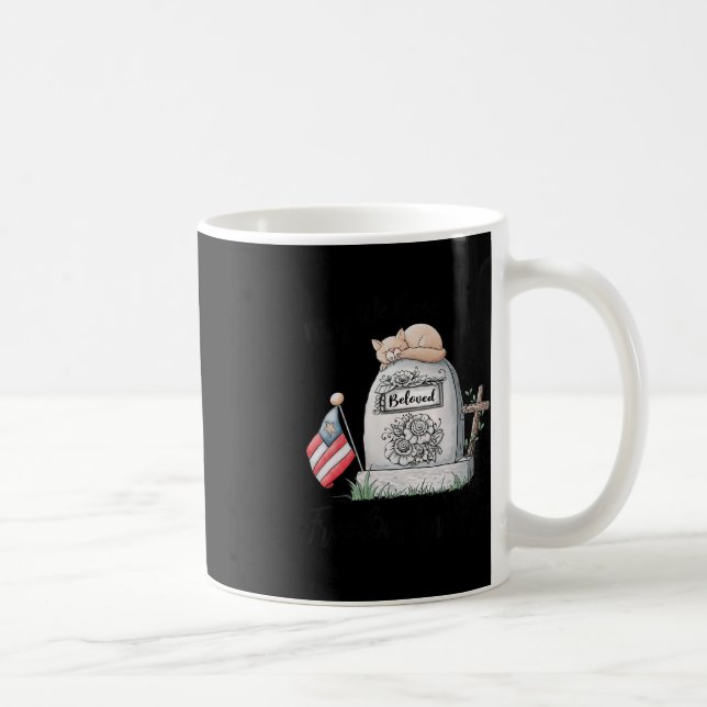 Mug Vétéran Femme Memorial Day Chat pour femmes mignon (Droite)