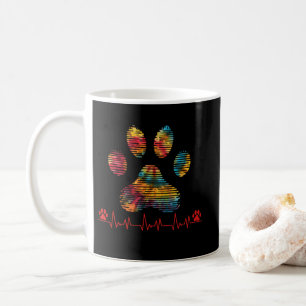 Mug Vétérinaire Arc-en-ciel Empreinte de patte Heartbe