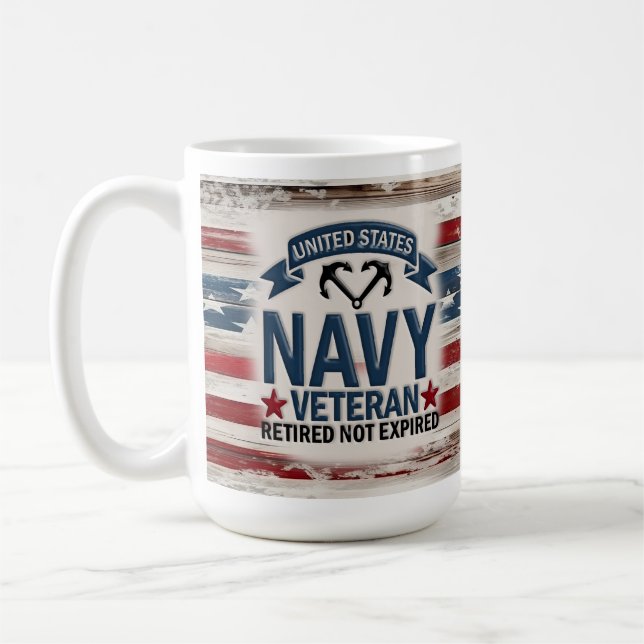 Mug Vétérinaire de la Marine à la retraite États-Unis  (Gauche)