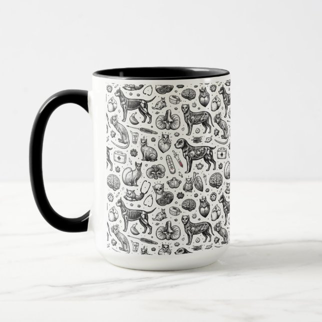 Mug Veterinary Animal Anatomy | Happy Doctor’s Day (Gauche)