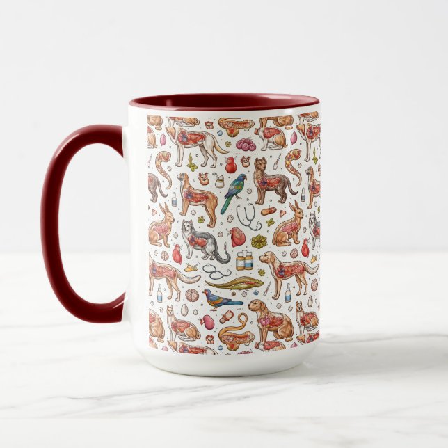 Mug Veterinary Animal Anatomy | Happy Doctor’s Day (Gauche)