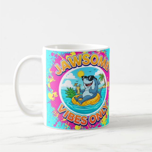 Mug Vibes de Jawsome Caricature de requin seulement (Gauche)