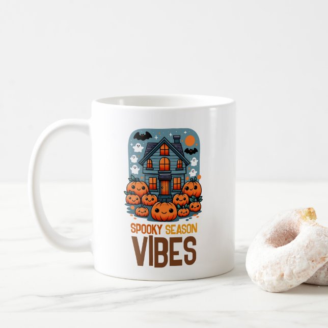 Mug Vibes de la saison éffrayante (Avec donut)