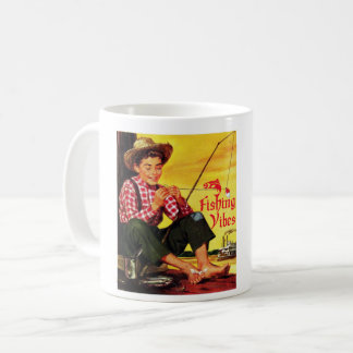 Mug Vibes de pêche vintage avec aventure de pêche