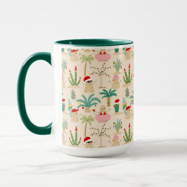 Mug Vibes de vacances tropicales Motif de Noël (Gauche)