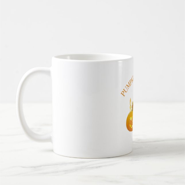 Mug Vibes d'épices citrouilles, Halloween, chat noir,  (Gauche)