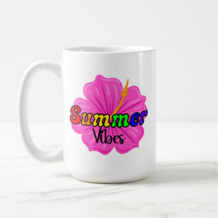 Mug Vibes d'été tropical arc-en-ciel Floral de fiert
