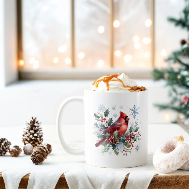 Mug Vibes d'hiver Cardinal du Nord - (Créateur téléchargé)