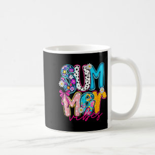 Mug Vibes estivales rétro florales de vacances familia