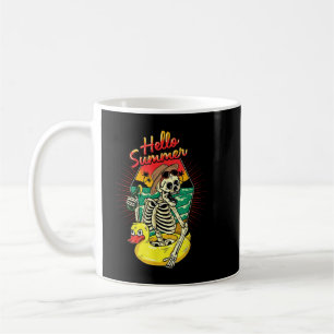 Mug Vibes Été Squelette Drôle Squelette Sur Plage Sole