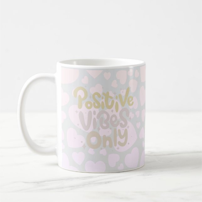 Mug Vibes positives uniquement de couleur neutre style (Gauche)
