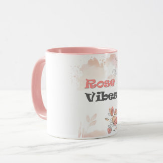 Mug Vibes roses - Esthétique de l'humeur florale