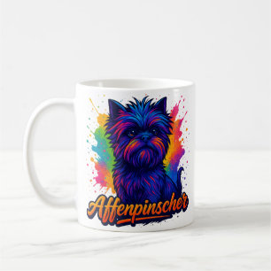 Mug Vibrant Affenpinscher Pop Art Portrait - Coloré