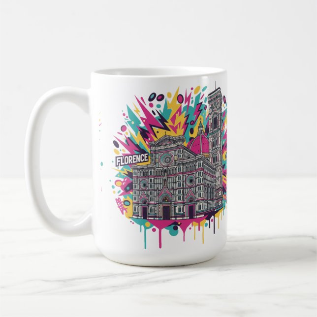 Mug Vibrant Florence Italy Cathedral Graphic (Gauche)