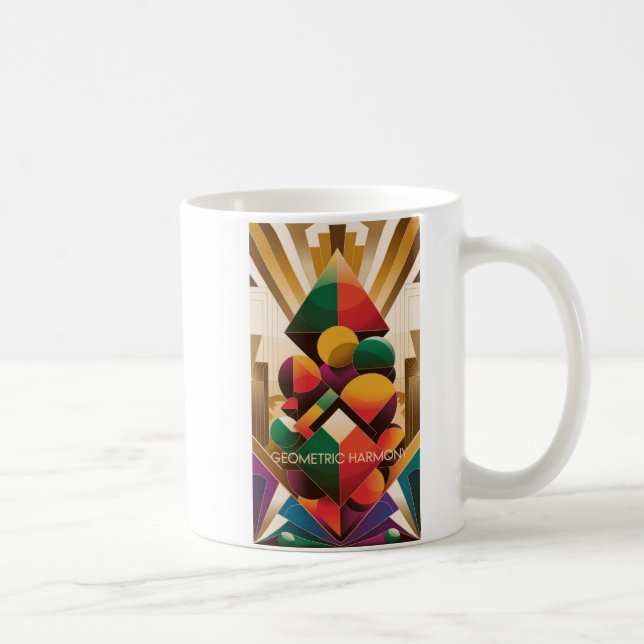Mug Vibrant Futuristic Art Deco Illustration (Droite)
