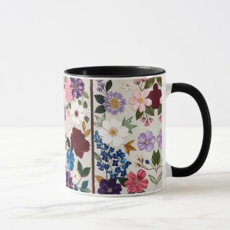 Mug Vibrant Jewel-Toned Floral Symphony