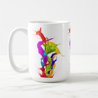 Mug Vibrant Liquid Explosion: Abstract Paint Splash