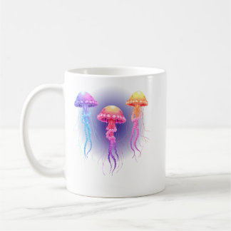Mug Vibrant Pastel Jellyfish Ocean Scene