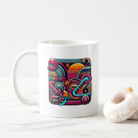 "Vibrant Retro Neon Geometry"