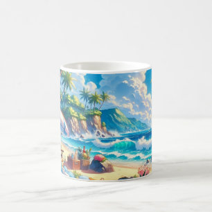 Mug Vibrant Tropical Island Beach Aquarelle