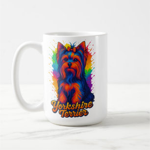Mug Vibrant Yorkshire Terrier Pop Art – Néon Coloré