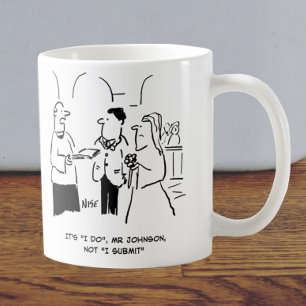 Mug Vicar sur Mariage dit à Bridegroom de dire "je le 