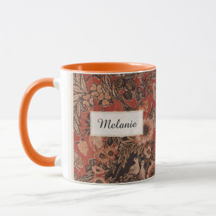 Mug Victorian Era Vintage Botanique Personnalisé